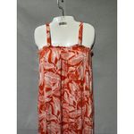 Serra Orange White Tropical Print Maxi Dress Sleeveless Summer Casual size Small Photo 2