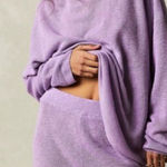 Free People  Beach Malibu Surf Knit Shorts Size Large Purple Boho Loungewear Photo 0