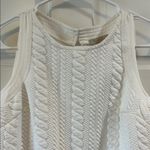 Bordeaux  White Textured Herringbone Quilted Tank Top - Size Small Photo 3