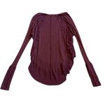 We The Free  People Catalina High Low Thermal Long Sleeve Shirt Top Size Small Photo 6