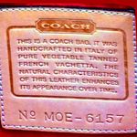 Coach Vintage Vegetable Tanned French Vachetta Leather Tote 6157 MADE IN ITALY Photo 10