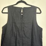 Quince  Black Linen Sleeveless Mini Dress with Pockets Size Medium‎ Photo 8