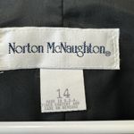 Norton Mcnaughton  Red Black Floral Velvet FLECKS SHIMMER BUTTON FRONT‎ VEST 14 Photo 2