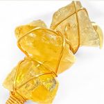 Citrine Natural Semi Precious Gemstones Cuff Bracelet 18kt Yellow Gold Overlay Photo 1