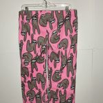 Coco Lounge Women’s Fleece Sweat Joggers Pants Size Medium (32x29) Pink Sloths Photo 3