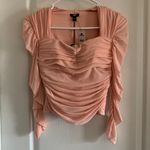 EXPRESS Women’s XS Body Contour Light Pink Mesh Padded Cropped Top NWT Photo 0