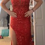 Prom Dress Red Size L Photo 2