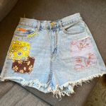 Urban Outfitters  BDG Jean Shorts Size 26 Patchwork Embroidered Boho Hippie Retro Photo 0