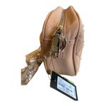 Badgley Mischka  Diamond Quilted Camera Bag Purse pale pink With Pearls Coquette Photo 4