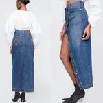 Gap x Cult Gaia Asymmetrical Denim Maxi Skirt Indigo Size 29 US 8 New with tags Blue Photo 2