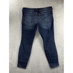 Old Navy  Jeans Women 20 Mid Rise Rockstar Super‎ Skinny Distressed Dark Wash Photo 1