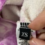 Aviator Nation  hand dyed white and purple tie dye raw neck hoodie size XS Photo 14