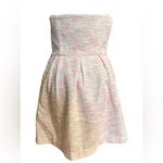 Moulinette Soeurs Anthropologie Moulinette Speer’s Pink Tweed Convertible Strapless Dress Size 6 Photo 2