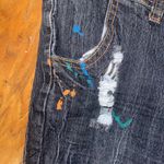 Stylish Distressed Jean Shorts vintage 1990s AKDMSK sz 11 rare Blue Photo 4