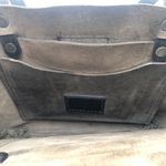 PANHANDLE RED LEATHER COMPANY Logo Branded Gray/Black Double Handles Tote Purse Photo 12