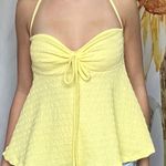 SheIn Yellow  Flowy Halter Top Photo 0