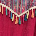 Entro Bright Pink Sleeveless W Tassels On Front Photo 1