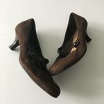 Franco Sarto Suede Coin Brown Mary Jane Kitten Heel Shoes Womens Size 8.… Photo 0