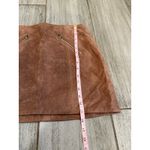 BLANK NYC Mini Skirt Womens 26 Brown Leather Zip Pocket Boho Chic Festival Photo 5