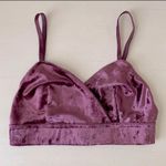 Anthropologie NWOT maroon velvet velour bralette Photo 1
