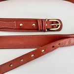 J. McLaughlin  Brown Leather Belt, Size 40 Photo 4