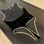 Victoria's Secret Victoria’s Secret velvet body suit, backless, sleeveless, animal print trim,S Photo 6