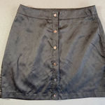 Kittenish  Black‎ Mini Skirt snaps up front Size Medium Photo 0