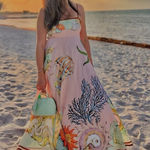 Alemais Sam Pauletto Nereids Shirred Printed Linen Photo 1