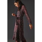 Cloth & Stone  from Anthropologie Burgundy Printed Midi Dress - Size - Small Photo 1