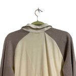 Free People  Cream Colorblock Quarter Zip Sweater Sz S Photo 8