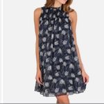 Joie  Navy Blue Baltic Floral Mini Chiffon Dress Sleeveless Boho size X-Large Photo 9