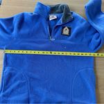 Vintage Top Stitch Morning Sun Blue Fleece 1/4 Zip Birdhouse Grandmacore Sz L Size L Photo 9