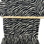 Michael Kors Zebra Print Midi Dress V-Neck Flutter Sleeve M Tired Ruffle Boho Photo 5