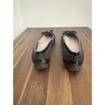 Talbots  Black Patent Cap Toe  Classy Leather Ballet Flats w bow sz 6 EUC Photo 6