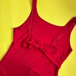 Dawn Joy Fashion Vintage 90's Dawn Joy Solid Red Sleeveless Cut Out Bow Back Maxi Dress Photo 1