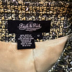 Peck & Peck Size 12 Green Tweed Blazer Jacket Jewel Embellished Career Photo 3