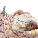 Anthropologie  Skye Pencil Skirt‎ Floral Print Faux Suede Ruffle Purple Size US 2 Photo 10