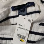 French Connection Crew Neck Peplum Sweater Womens Small Long Sleeve Stretch Knit Photo 5