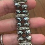 🌸Dark grey beaded and jeweled bracelet Black Photo 2