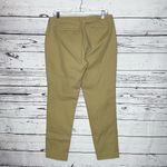 Michael Kors Size 10 Khaki Tan Gold Zipper Slim Fit Skinny Leg Ankle Dress Pants Photo 2