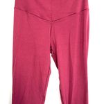 Aerie Chill Play Move Red High Rise Cropped Leggings Photo 2
