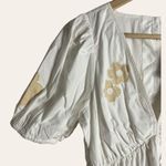 Madewell  Annamarie White Floral Puff Sleeve V-Neck Mini Dress Size 0 Photo 6