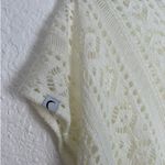 Zyia  Active Swimwear Cream Open Knit Swim Cover Up Boho Size Small Photo 3