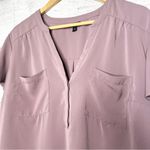 Torrid  Harper Flutter Short Sleeve Blouse Top Size 1X Dusty Mauve Rose Taupe Photo 4