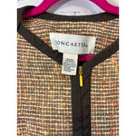 Doncaster Women's Brown Tweed Blazer Jacket 12W Dark Brown Trim Photo 5