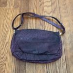 Purple Ostrich Texture Shoulder Bag adjustable‎ strap gold tone hardware Photo 1