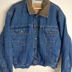 Vtg northwest blue denim jacket fleece lined button up size large Photo 1