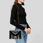 Michael Kors Purse Black and Silver Women's Handbag Saffiano & Quilted Leather Photo 0