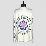 Urban Outfitters  Y2K Sweatshirt Life Advice Oversized Tee Floral Graphic Cream M Photo 3