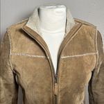 Gap Vintage  2002 Y2K Camel Cognac Tan Brown Sherpa lined jacket size XS Photo 5
